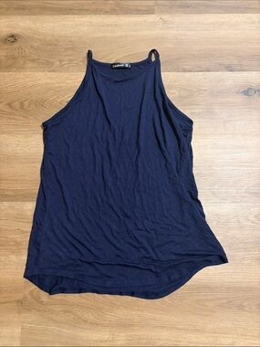 LouKeith Deep Navy High-Neck Tank